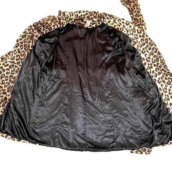 Vertigo Paris double breasted tie belt cheetah print trench coat Size M - Picture 7 of 11